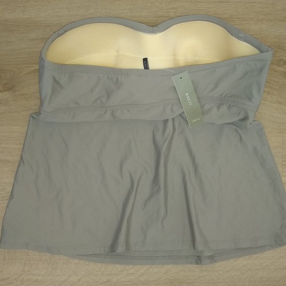 J Crew Grey Strapless Swim Top Tankini - Picture 2 of 4